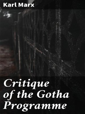 cover image of Critique of the Gotha Programme